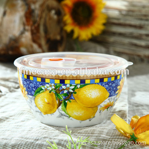 Elegant Style New Bone China Airtight Ceramic Food Storage Container